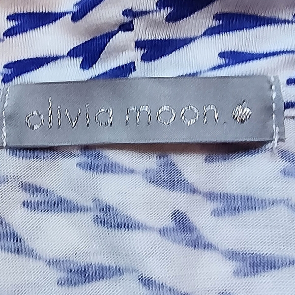 EUC Olivia Moon BlueBird Print Sleeveless Top - Picture 3 of 4